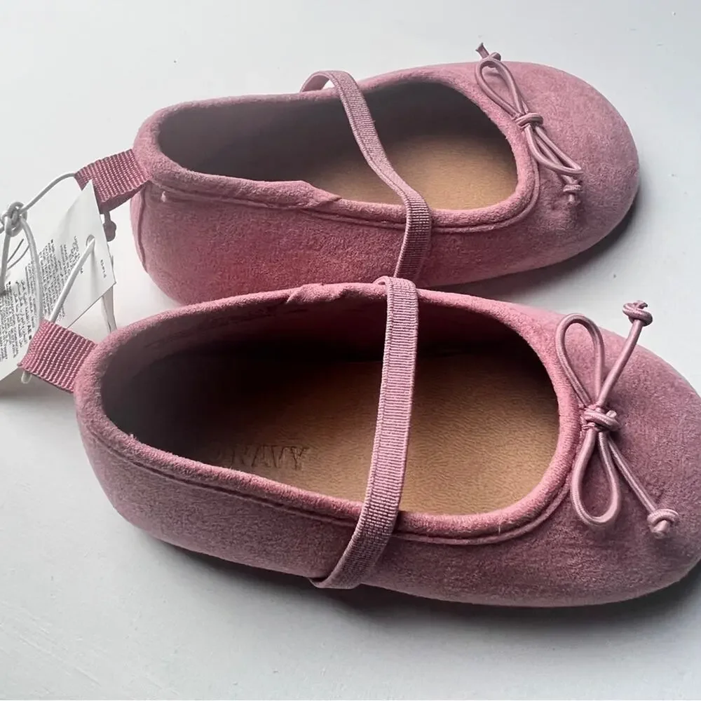Old Navy Baby Girl Pink Mary Jane Ballet FlatBaby Walker  Shoes Sz 18-24M